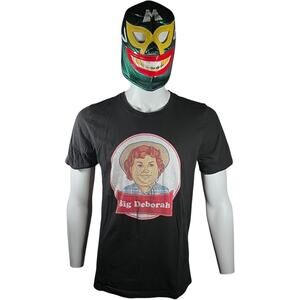 Y2K Streetwear Graphic T-Shirt - Black Red Retro Large